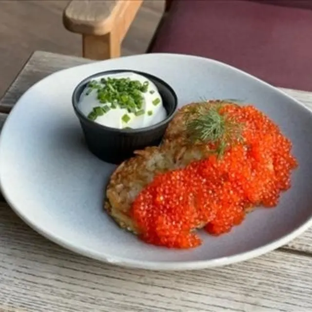 Potato Pancakes with Caviar