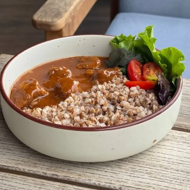 Beef Goulash with Buckwheat